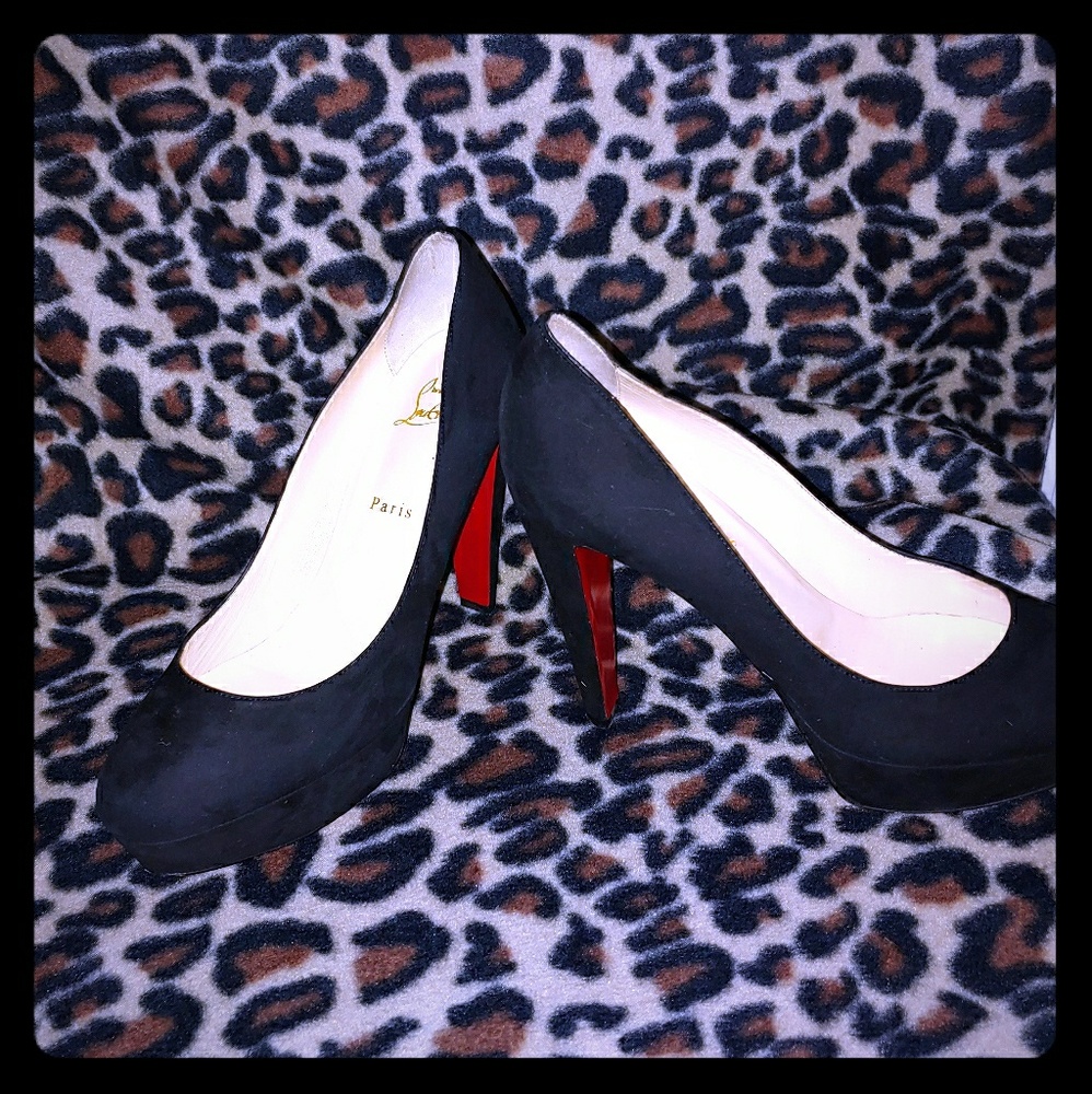 Black suede Christian louboutin